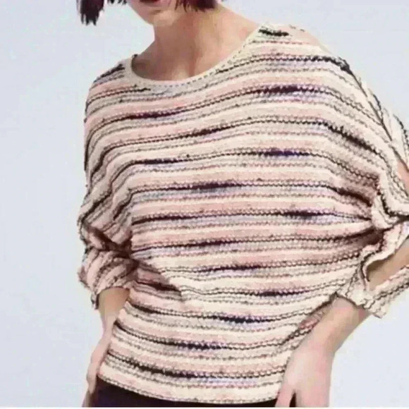 Anthropologie Postage Stamp Malu Spacedye Cropped Sweater - Picture 1 of 7